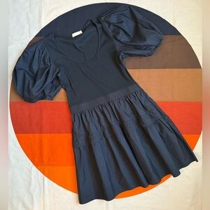 Ulla Johnson Tilda mixed media mini dress, M